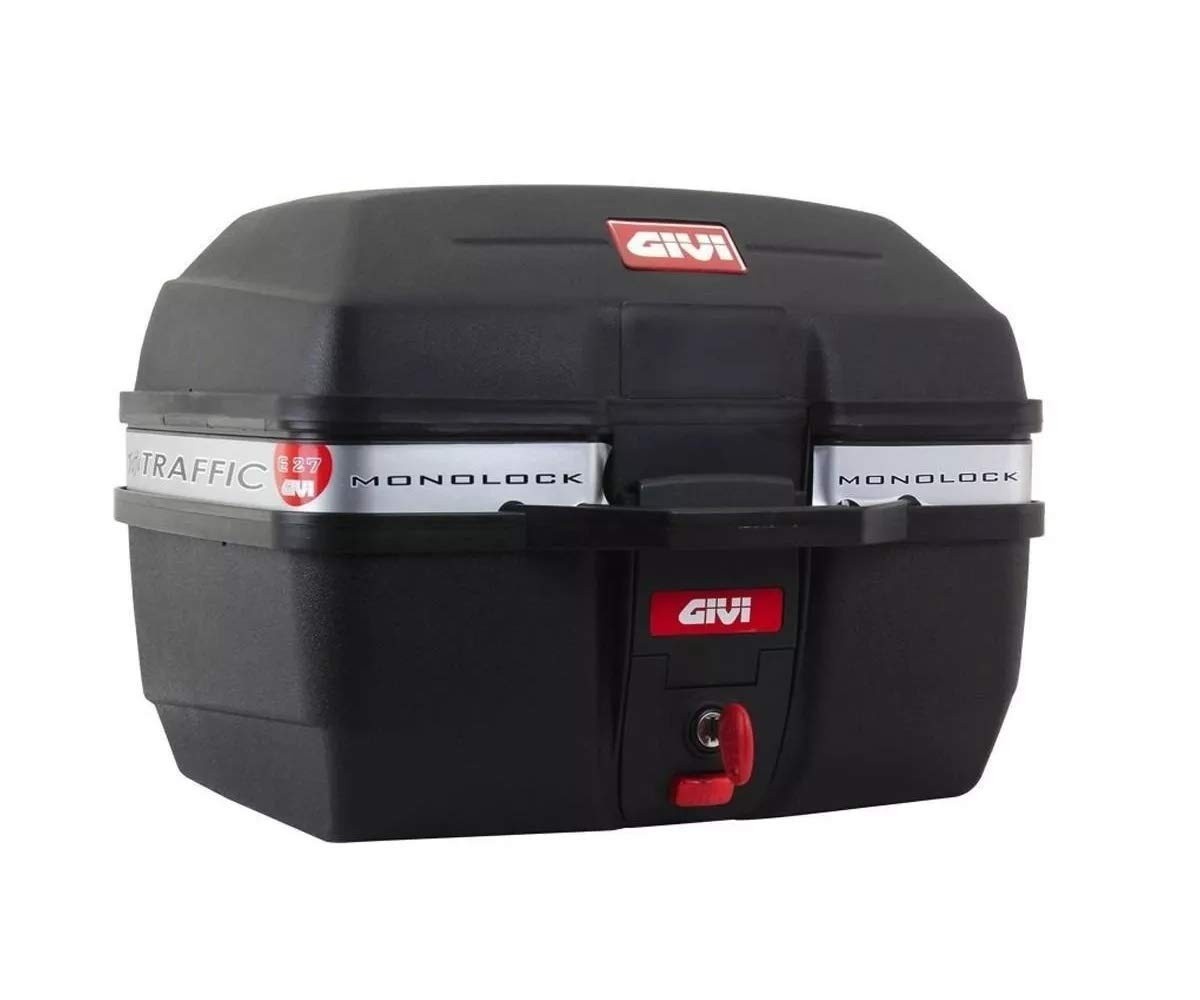 Baú Bauleto Givi E27M Monolock Traffic 27L Preto: Segurança e Praticidade para Sua Moto