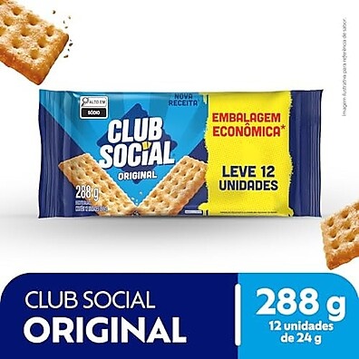 Club Social Original: Biscoito Clássico 288g Econômico