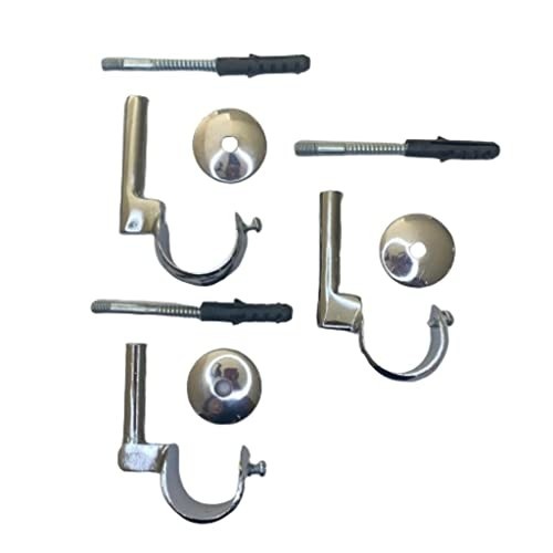Kit 3 Suportes Simples Cromados 28mm para Teto: Organização e Estilo!