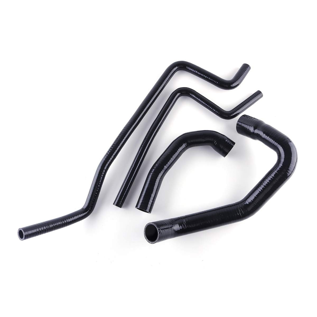 Kit Mangueira Radiador Silicone 3 Camadas Jeep Wrangler TJ 4.0L 1997-2001 (Preto) - Desempenho Superior!