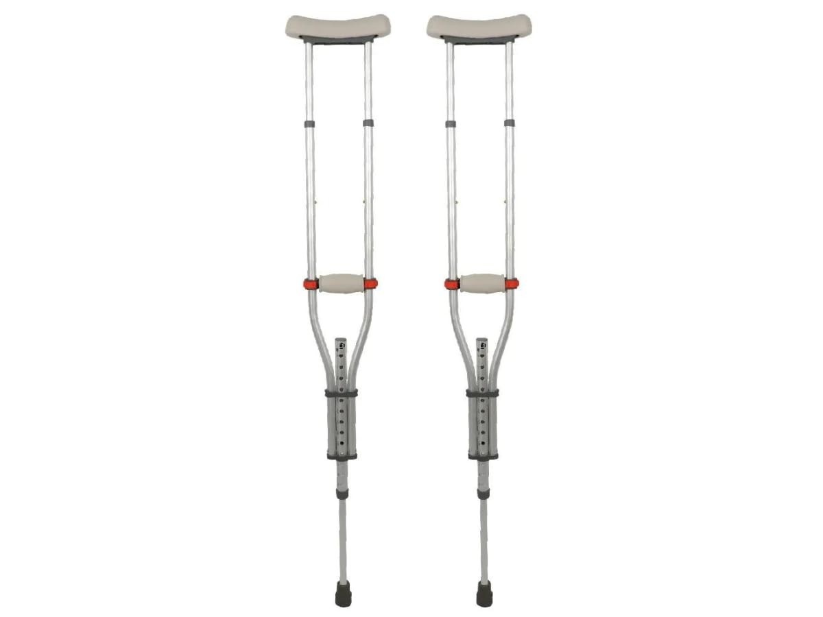 Muleta Axilar Universal Dellamed 3 em 1: Ajuste P, M, G e Suporte até 130kg
