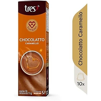 3 Corações Chocolatto Caramelo: 10 Cápsulas Deliciosas