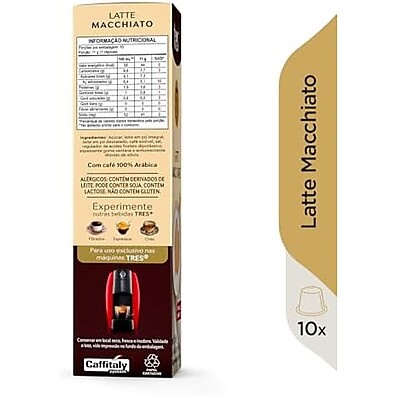 Latte Macchiato 3 Corações: Cremoso e Delicioso (10 Cápsulas)