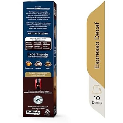 Café Espresso 3 Corações Descafeinado: Sabor Intenso