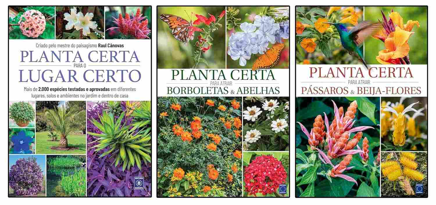 Super Kit 3 Livros: Planta Certa Para o Lugar Certo - Guia Essencial para Jardins Incríveis