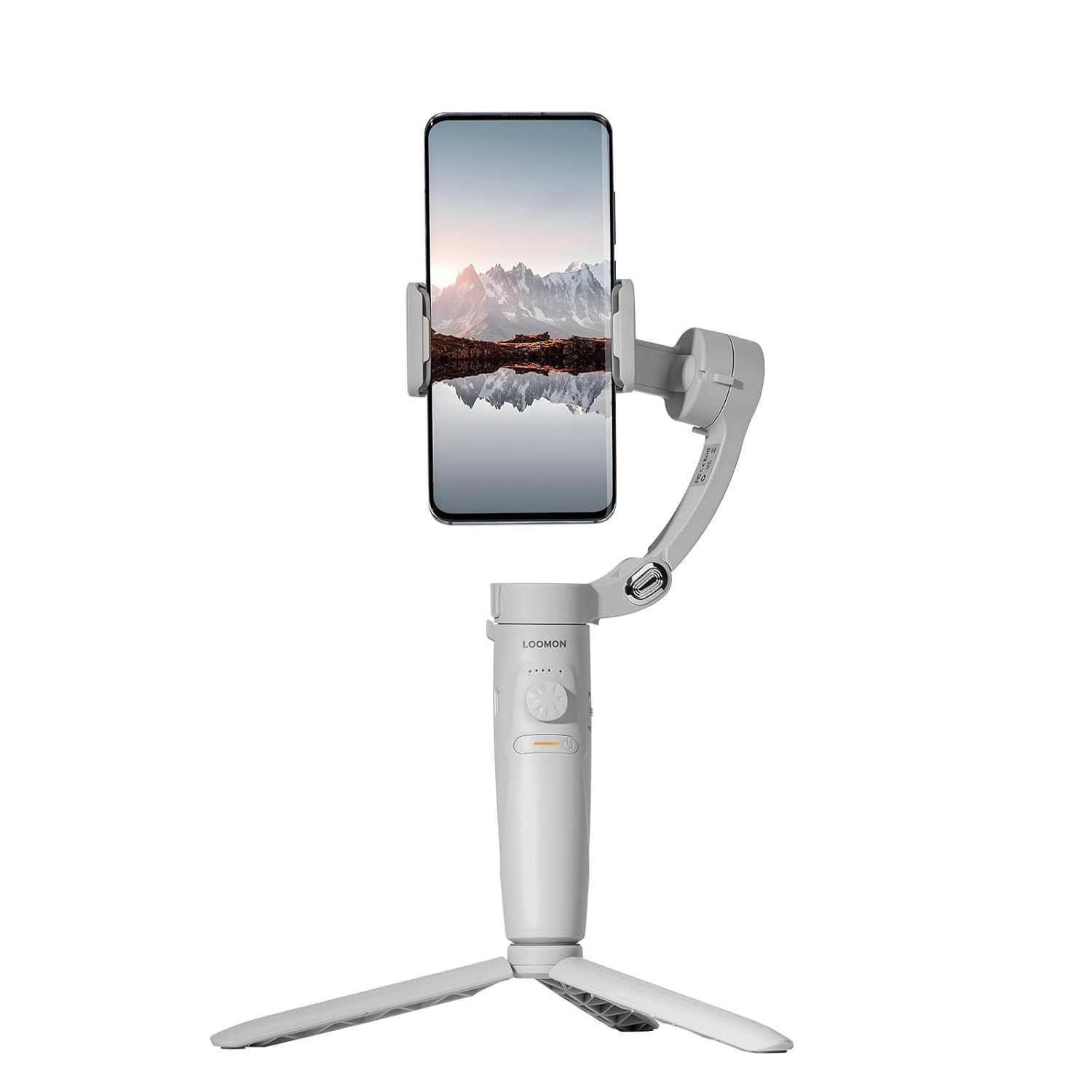 Gimbal Estabilizador 3 Eixos para Celular: Vídeos Profissionais, Vlogs e Streaming em Branco