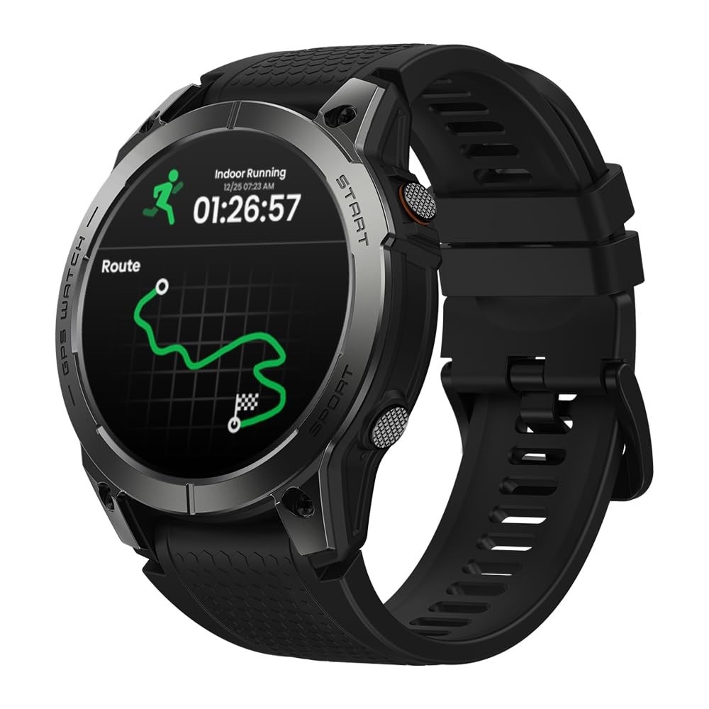 Smartwatch Zeblaze Stratos 3 Pro: Tela HD AMOLED 1.43", GPS Preciso e +100 Modos Esportivos