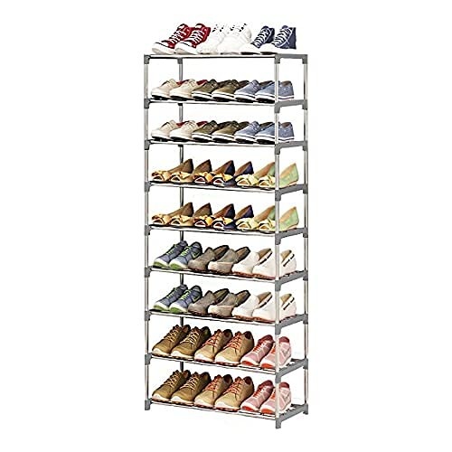 Sapateira Vertical Inox Premium 30 Pares | 10 Prateleiras de Aço Resistente