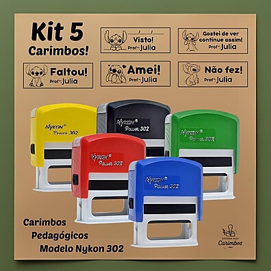 Carimbos Pedagógicos Personalizados: Kit Nykon 302