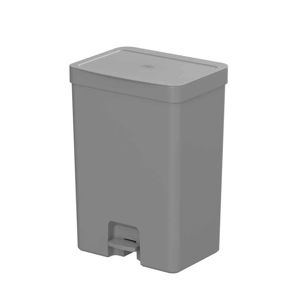 Lixeira de Pedal Trium 30L Chumbo - Prática e Moderna para Ambientes Internos