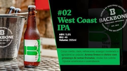 Cerveja West Coast Backbone IPA 355ml
