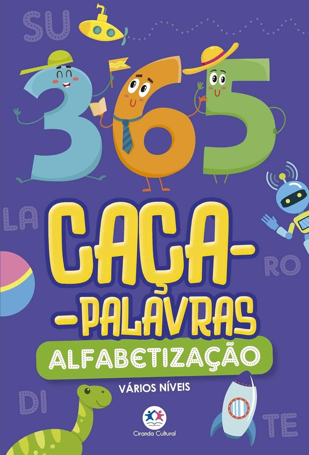 365 Caça-Palavras Divertidos: Alfabetização e Diversão para Crianças