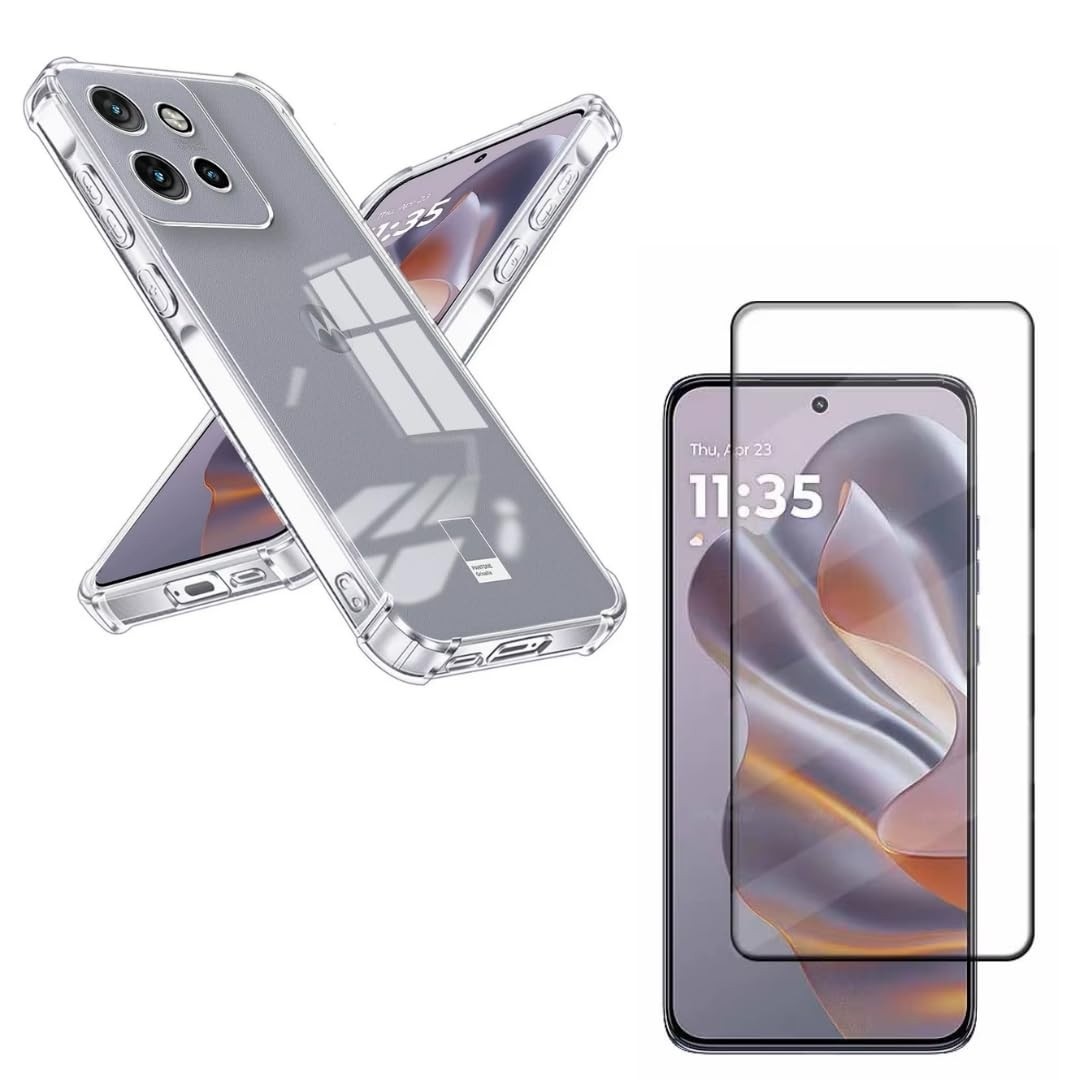 Kit Proteção Moto Edge 50 NEO 5G: Capa Anti Impacto TPU Premium + Película Vidro 3D