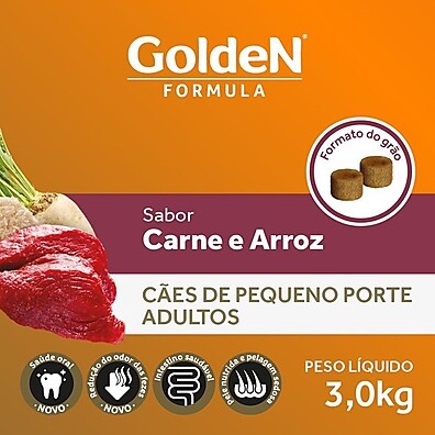 Ração Golden Formula para Cães Pequenos: Saúde e Vitalidade em 3kg