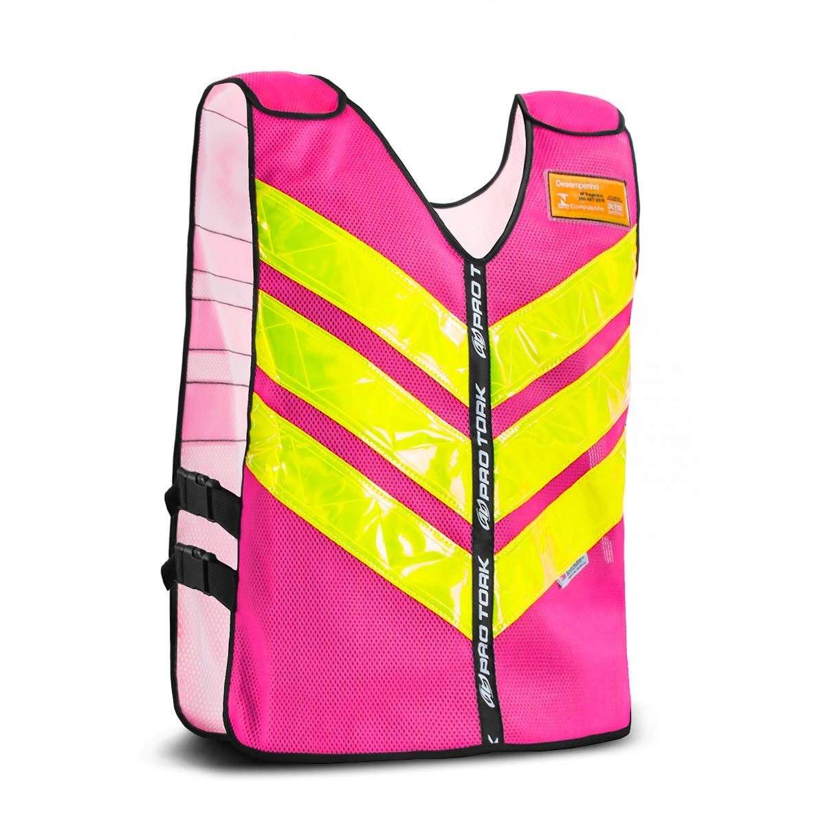 Colete Motoboy Pro Tork Rosa GG: Segurança e Visibilidade Refletiva 3M