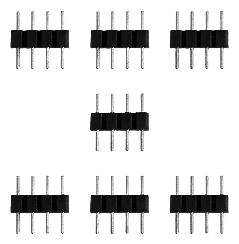Kit 7 Conectores Macho Aranha 4 Vias 12V para Fitas LED RGB - Instalação Fácil e Segura