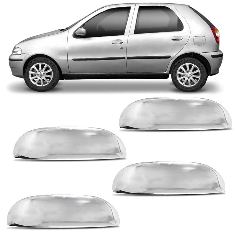 Kit 4 Apliques Cromados Maçaneta Porta Fiat Palio ELX/Fire e Siena 96-06