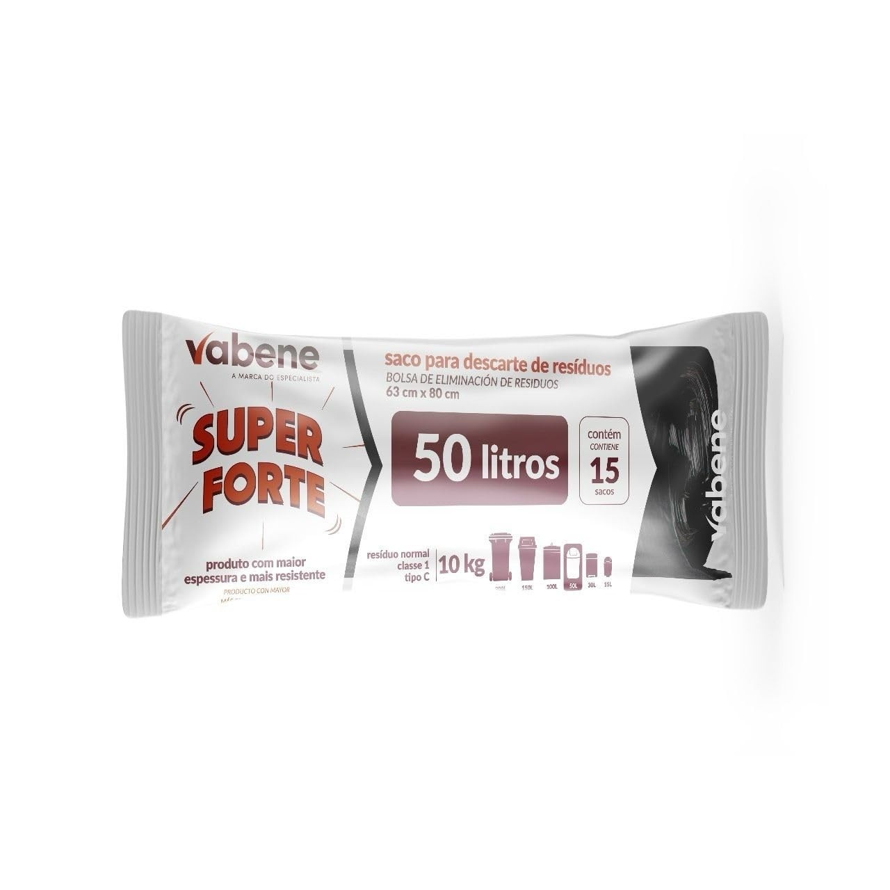 Sacola de Lixo Preta 50L - 63x80cm - 40 Micras - Extraforte e Ecológica