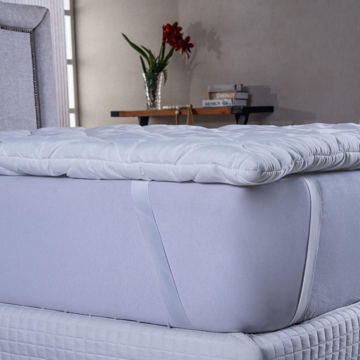 Pillow Top Solteiro Micropercal 400 Fios - Toque Extra Macio com Elástico 4 Pontas