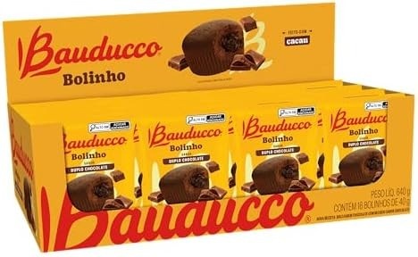 Display Bauducco Bolinho Duplo Chocolate 40g - 16 unidades