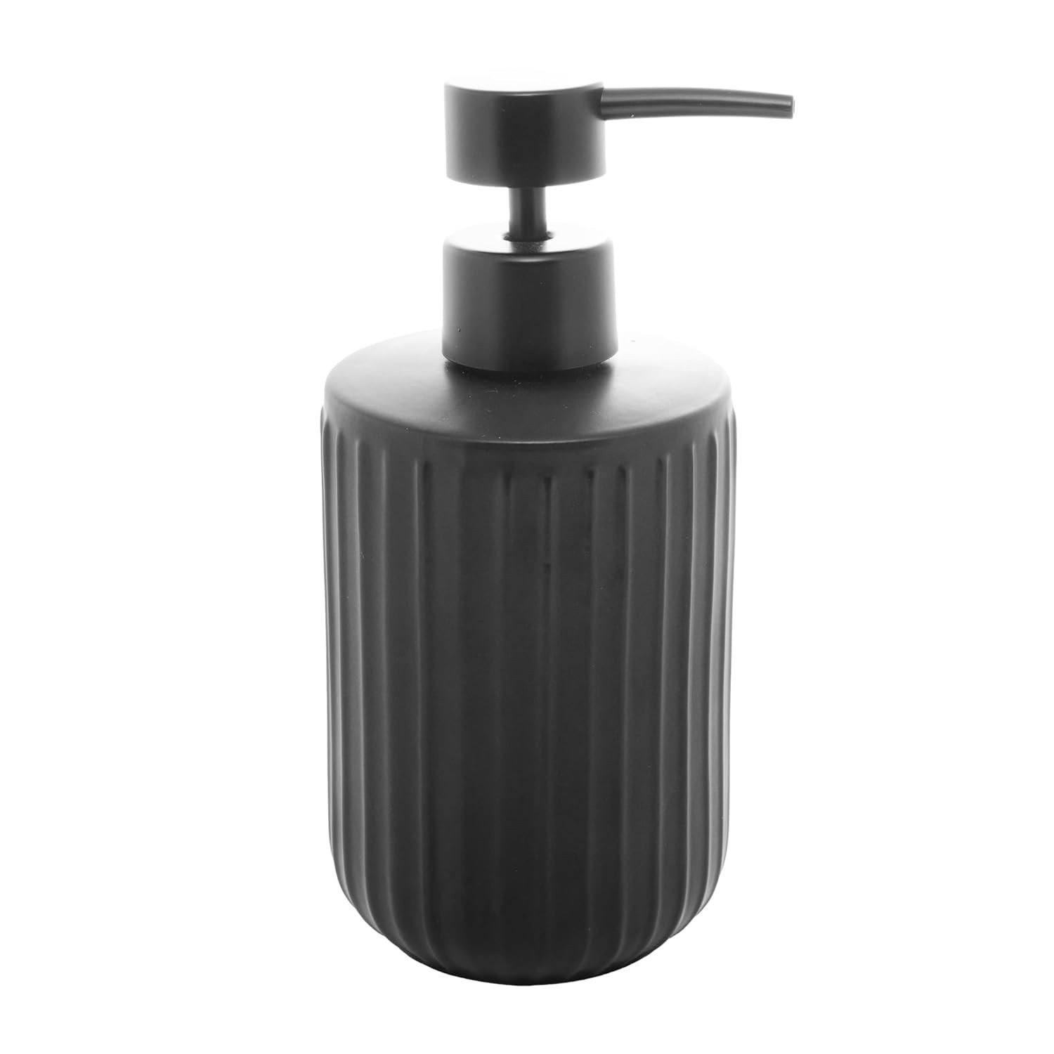 Porta Sabonete Líquido de Cerâmica Granilite Clean Preto 430ml - Design Moderno e Funcional