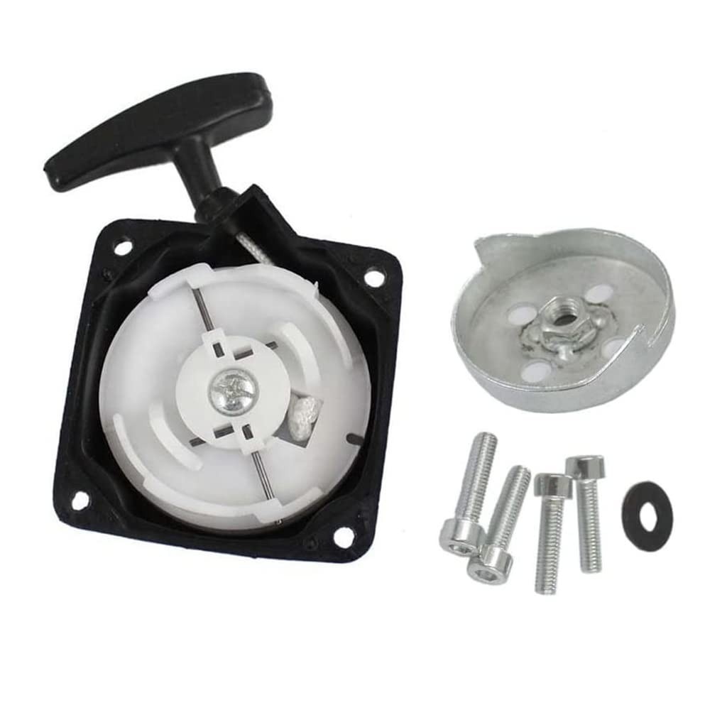 Puxador de Arranque HURI com Garra e Parafusos para Motosserra e Scooter 43cc/49cc