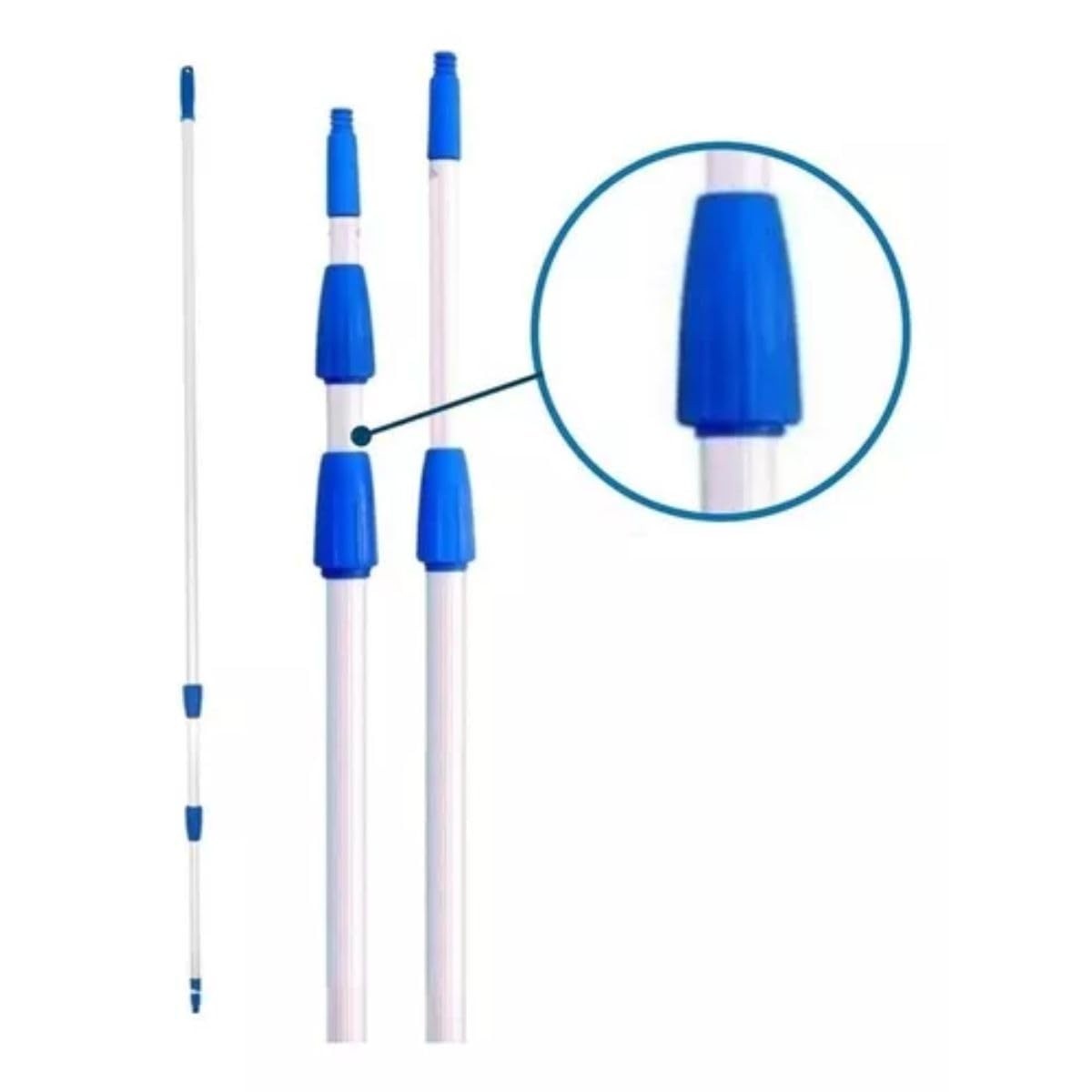 Cabo Extensor 4,5m Retrátil em Alumínio com Rosca - Ideal para Pintura e Limpeza de Piscina