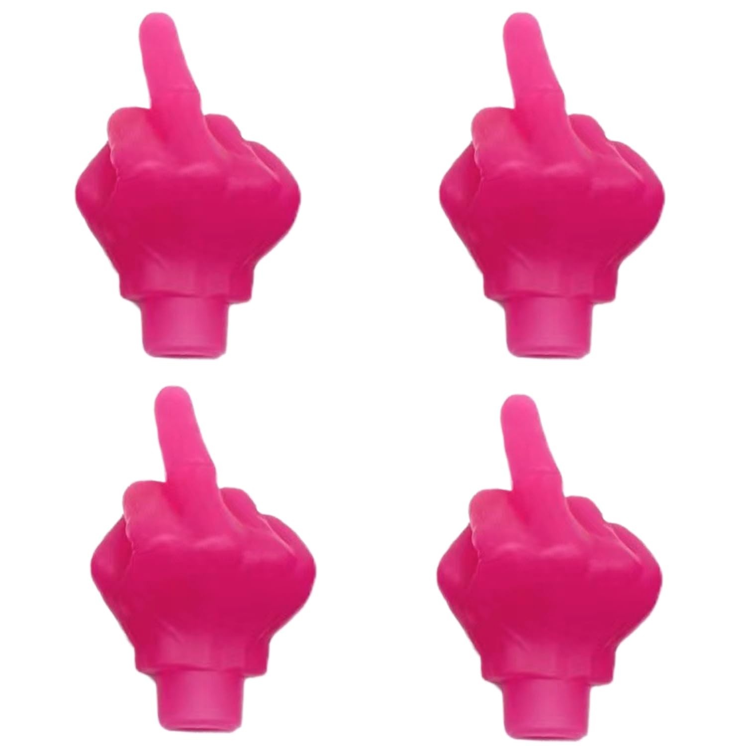 4x Tampas de Válvula Divertidas "Dedo Médio" - Brilham no Escuro e Dão um Toque Único ao Seu Veículo!