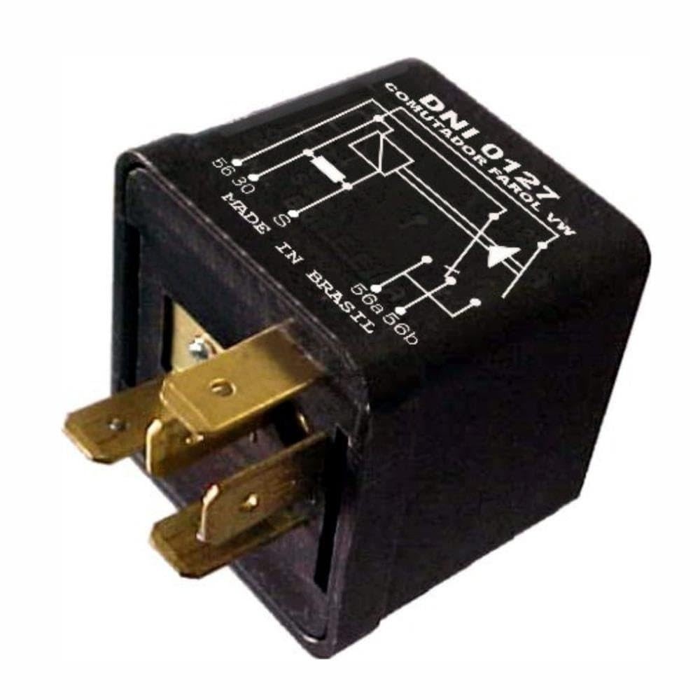 Relé Comutador Farol Alto/Baixo DNI 0127 para VW/Audi - 12V 5 Terminais