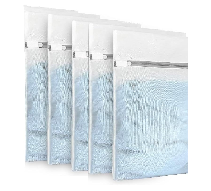 Kit 5 Sacos de Lavar Roupas Delicadas 30x40cm - Proteção Total para Lingerie e Lavanderia