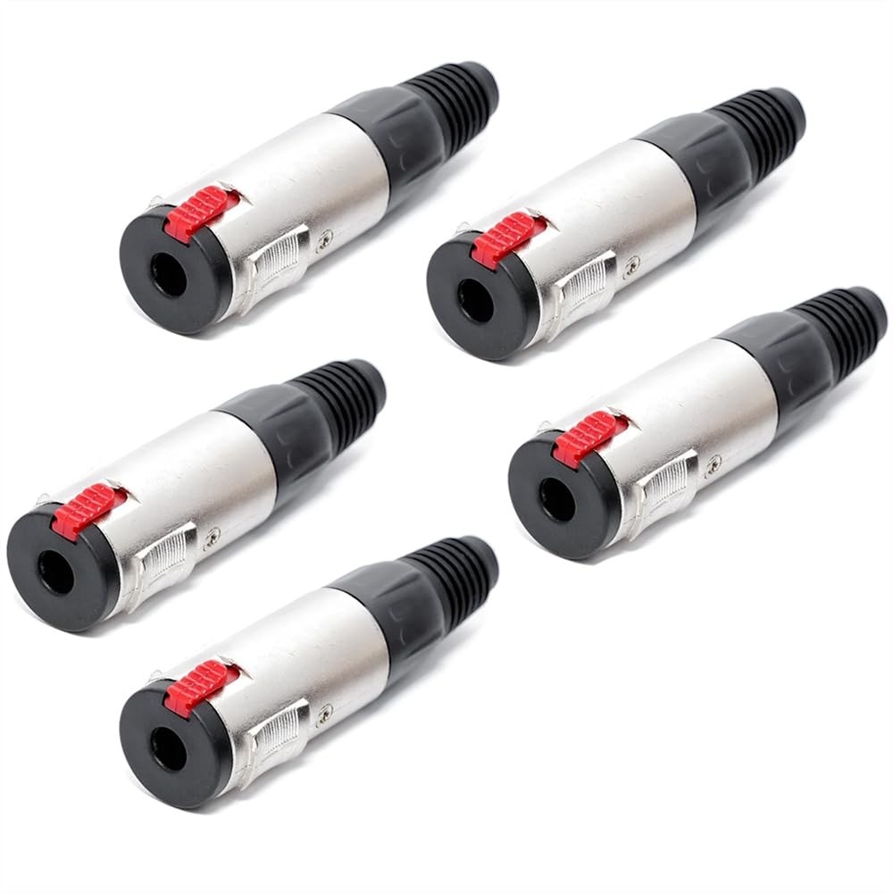 Kit 5 Conectores P10 Fêmea Santo Angelo com Trava: Montagem Profissional de Cabos