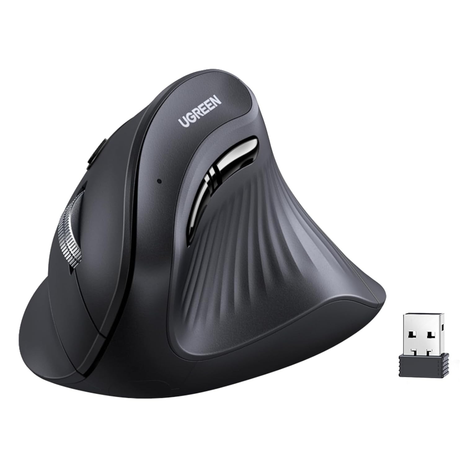 UGREEN Mouse Vertical Sem Fio: Conforto Ergonômico e Conectividade Dupla (Bluetooth 5.0 + 2.4G)