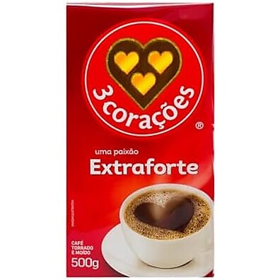 Café 3 Corações Extra Forte Torrado e Moído 500g