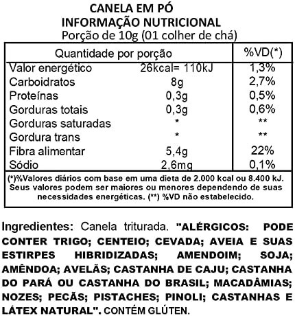 Canela em Pó 100% Pura Importada Premium 500gr - X Roots