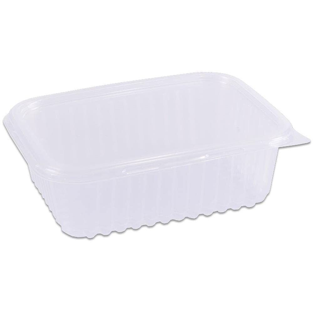 Pote Descartável Retangular com Tampa 500ml - Prafesta, Pacote com 24 Unidades