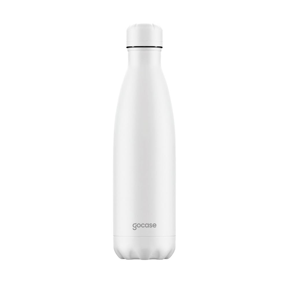 Garrafa Térmica Gocase Urban 500ml - Inox Branco com Isolamento a Vácuo