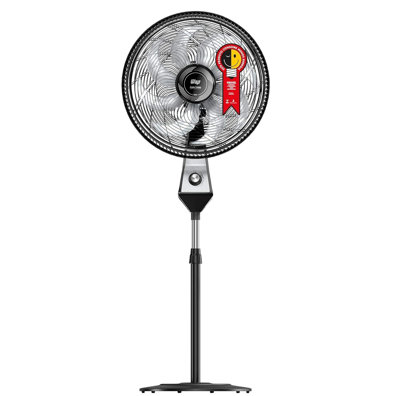 Ventilador de Coluna WAP Flow Turbo 50cm - 8 Pás, 3 Velocidades, Silencioso e Econômico