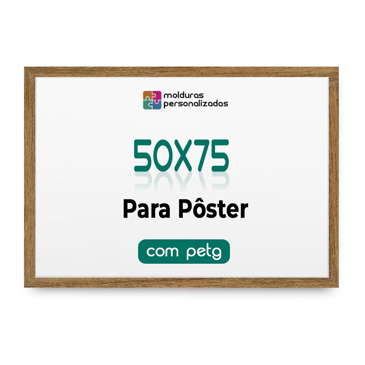 Moldura 50x75 cm com Proteção PETG para Artes, Posters e Decoração Moderna
