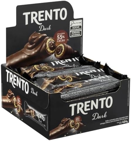 Chocolate Trento Dark Meio Amargo 55% Cacau 464g - 16x29g