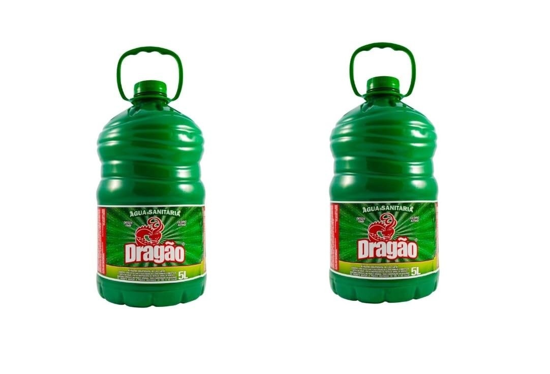 Água Sanitária 5L Dragão - Poder de Limpeza Profundo em 2 Unidades
