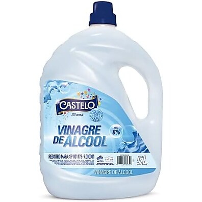 Vinagre Álcool Castelo 6% 5L: Grande Qualidade!
