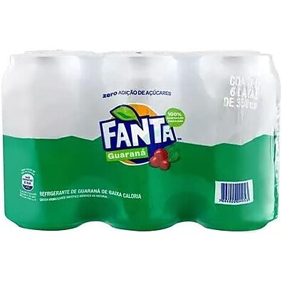 Fanta Guaraná Zero 350ml: Pack 6 Latas Refrescantes
