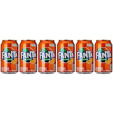 Fanta Laranja 350ml: Pack 6 Latas Refrescantes