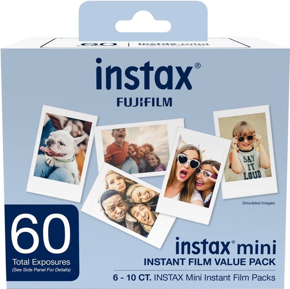 Pacote Econômico Fujifilm Instax Mini: 60 Fotos Instantâneas de Alta Qualidade