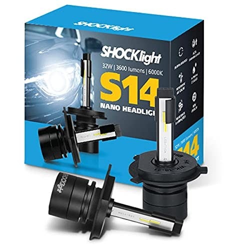 Lâmpada Super LED Mini Shocklight S14 Nano H4 32W 6000K: Iluminação Potente e Durável para Seu Veículo
