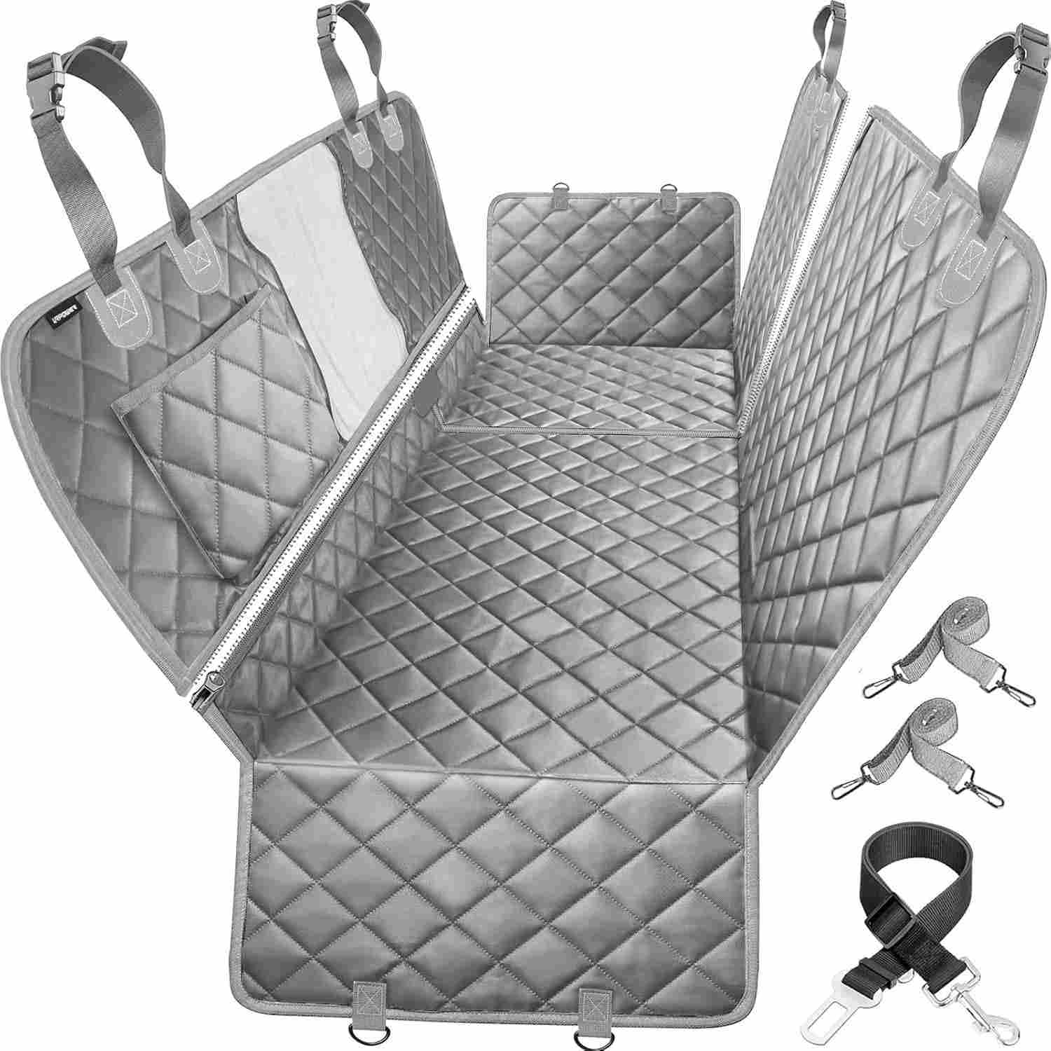 URPOWER Capa de Assento de Carro 6 em 1 para Cães: Proteção 100% Impermeável e Conforto Dividido 60/40