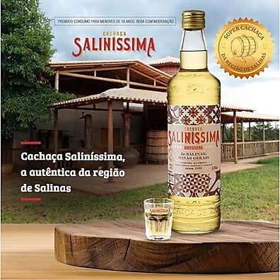Cachaça Saliníssima Amburana: Sabor Único 670ml