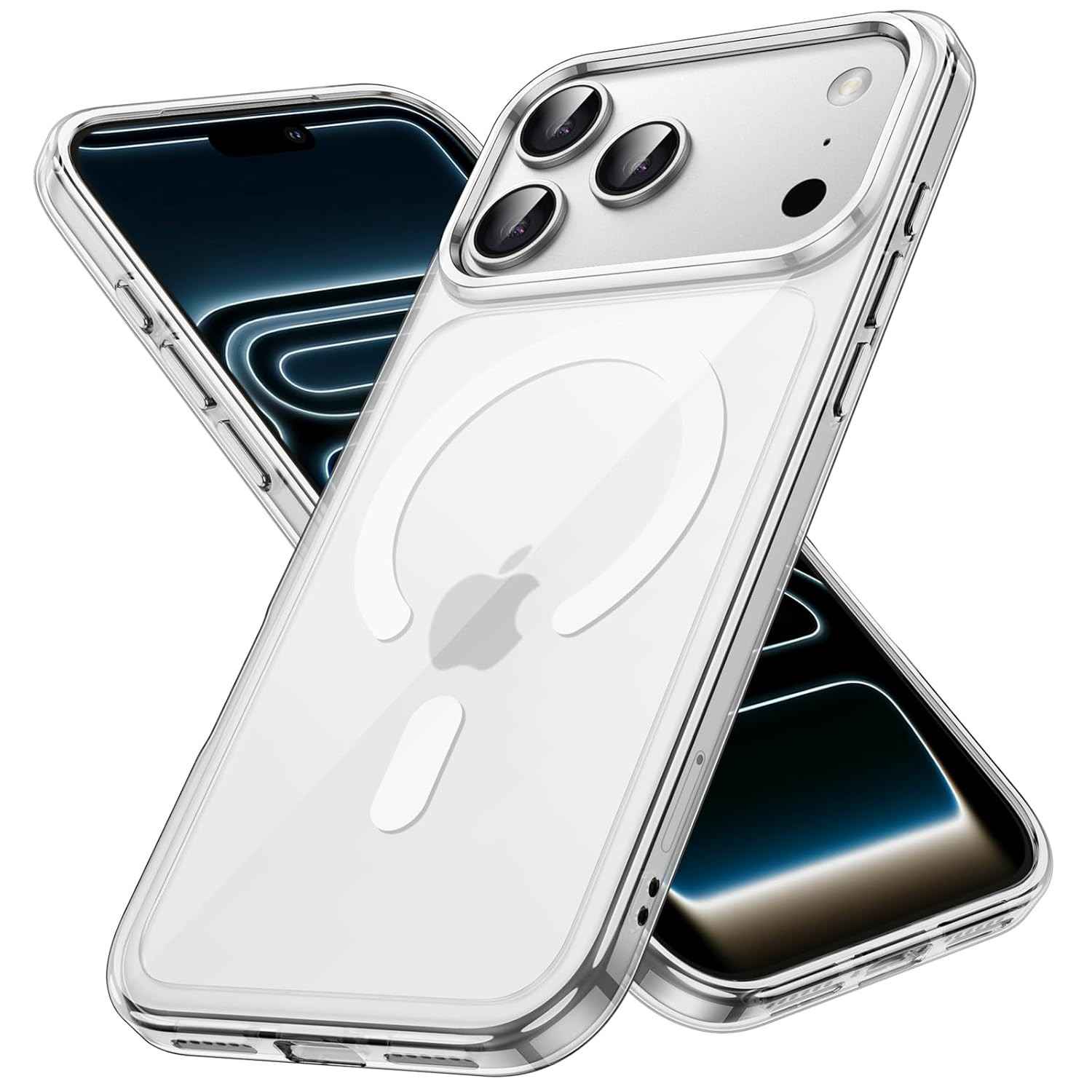JETech Capa Magnética para iPhone 17 Pro Max (6.9") Compatível MagSafe - Transparente e Anti-Choque