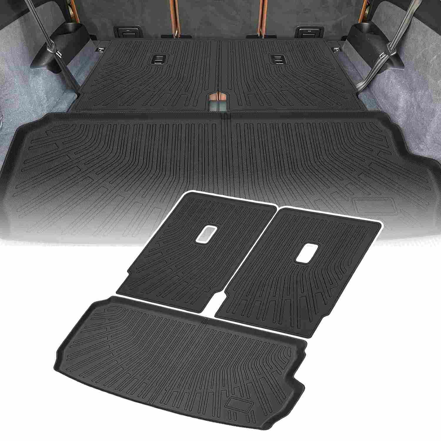 Forro de Carga Premium para Audi Q7 7 Lugares (2017-2025) - Proteção Completa para Porta-Malas e Encostos