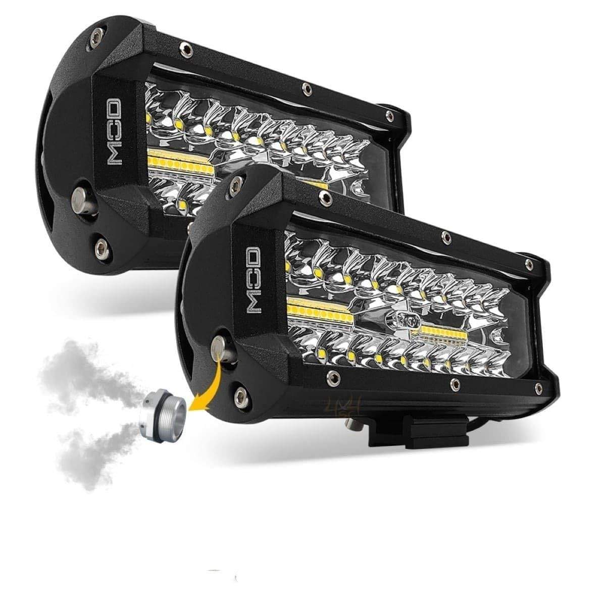 Barra de LED 120W 6500K 7" 8D: Iluminação Potente para Seu Veículo Off-Road